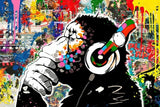 Tableau style street art singe
