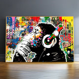 Peinture street art singe