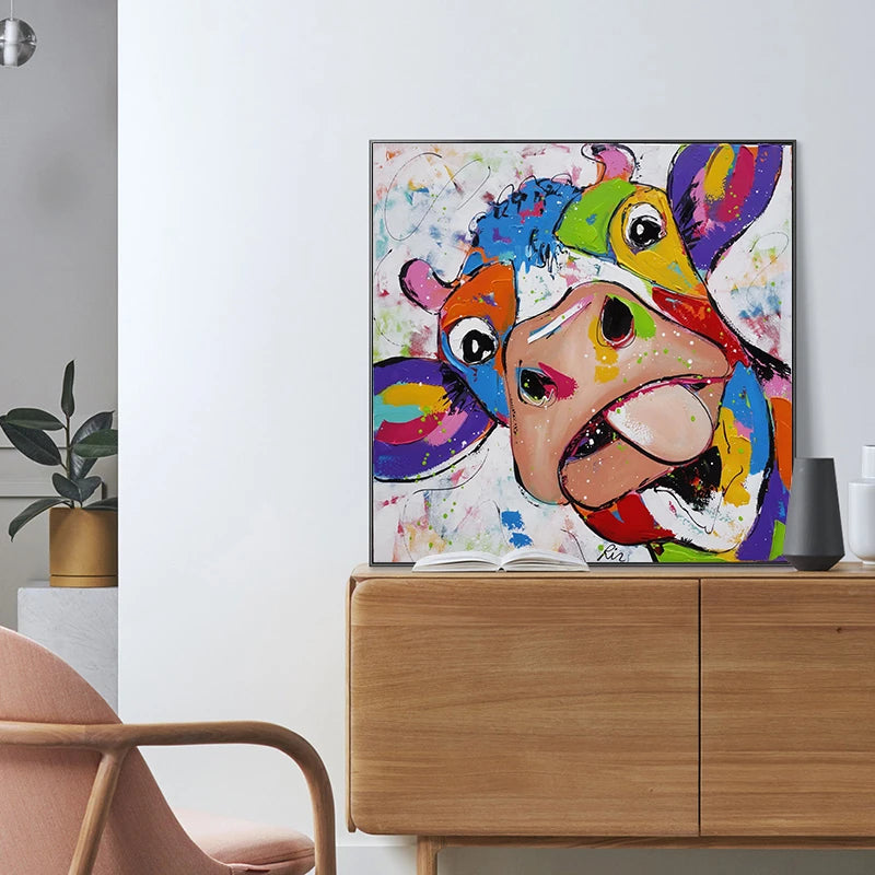 tableau vache pop art