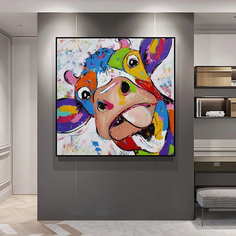 tableau vache pop art