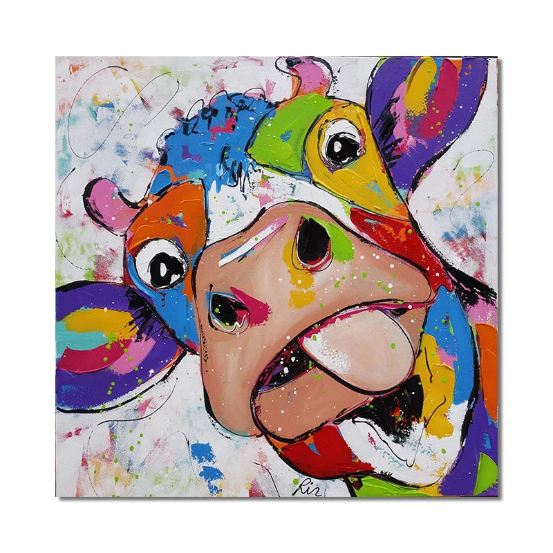 tableau vache pop art toile