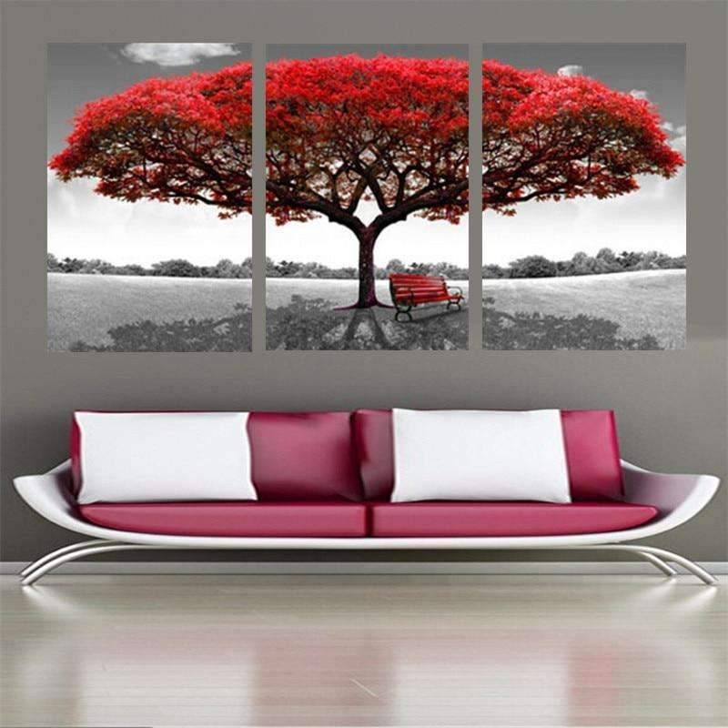 Tableau Triptyque Arbre de vie cadre
