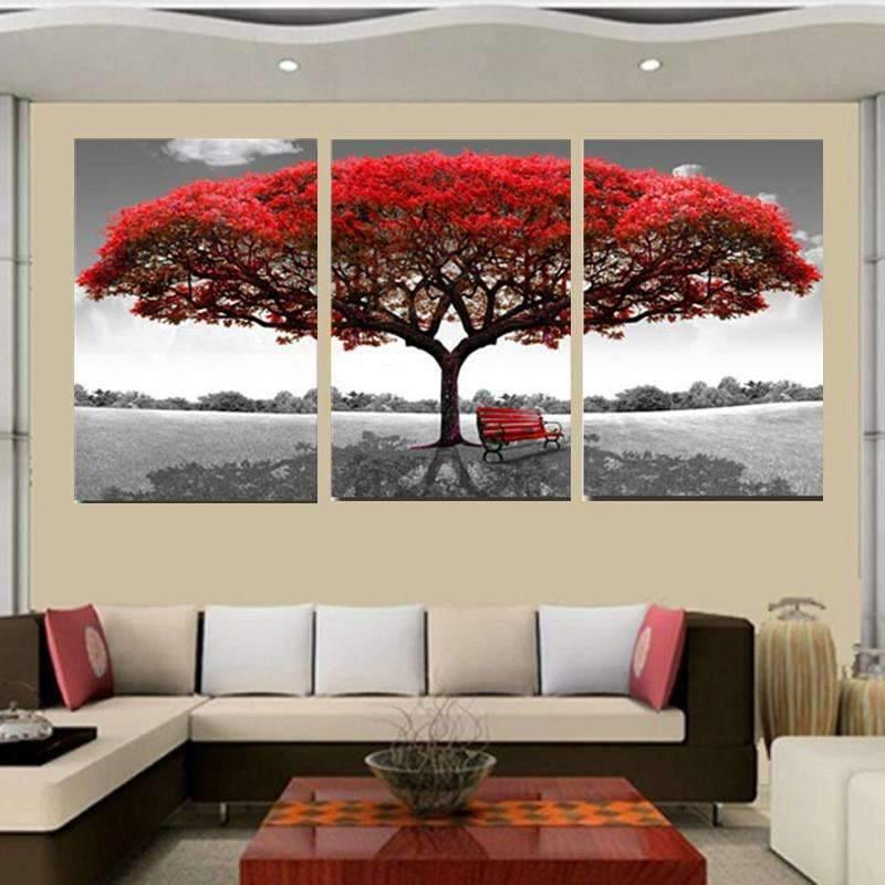 Tableau Triptyque Arbre de vie toile