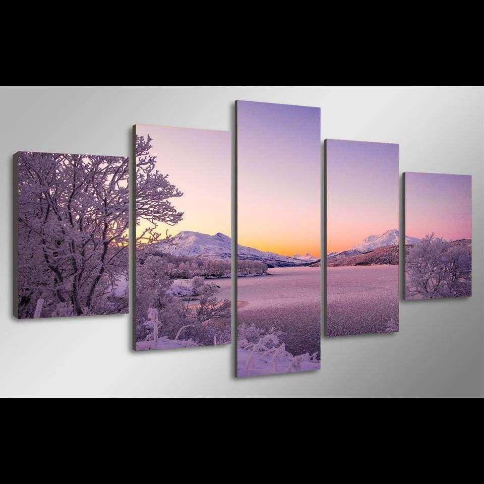 AURORE SOUS LA NEIGE - Toile imprimée sur châssis - Art-Cadre.fr