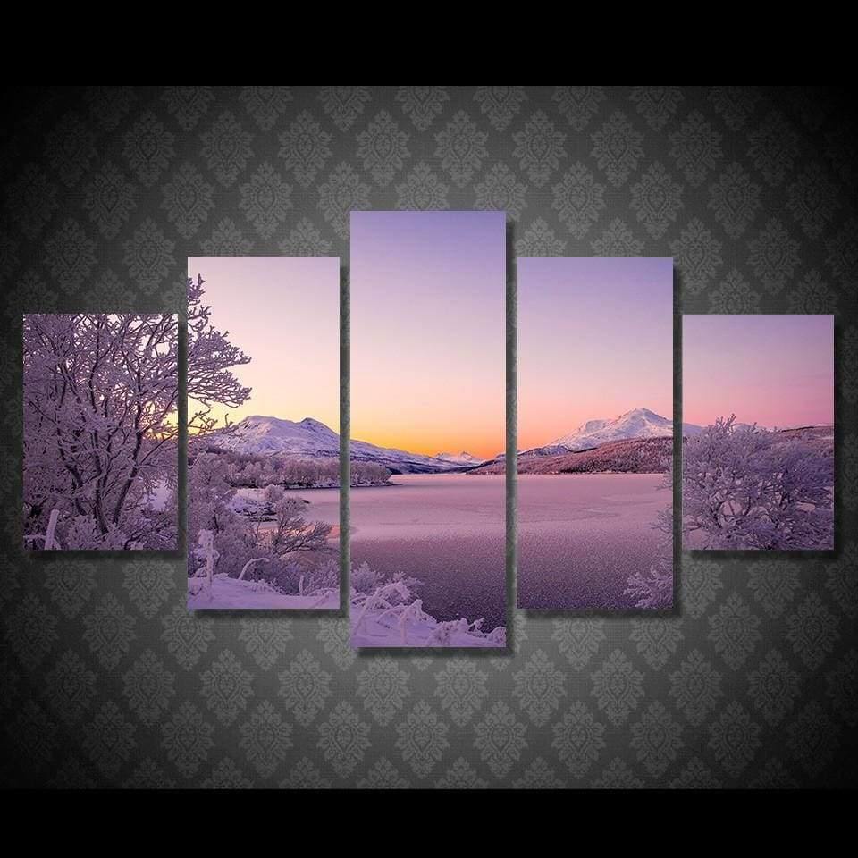 AURORE SOUS LA NEIGE - Toile imprimée sur châssis - Art-Cadre.fr