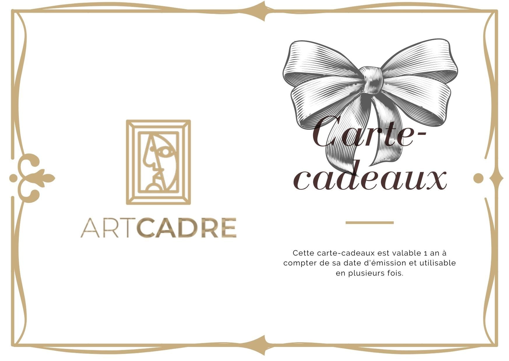 Carte-Cadeaux Art-Cadre.fr - Carte cadeaux - Art-Cadre.fr
