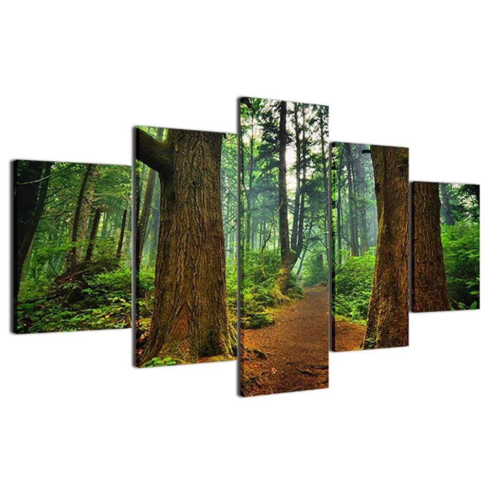 CHEMIN FORESTIER - Toile imprimée sur châssis - Art-Cadre.fr