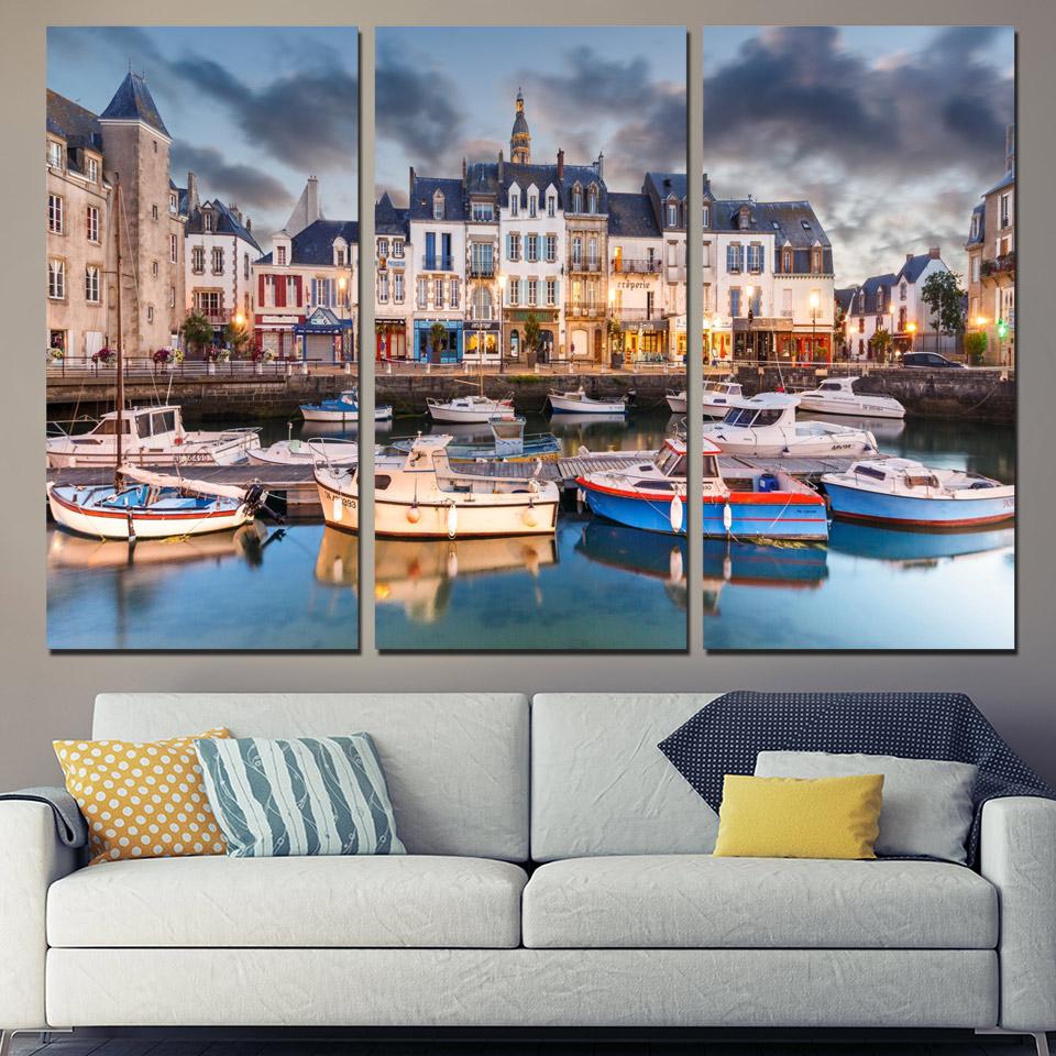 LE PORT - Toile imprimée sur châssis - Art-Cadre.fr