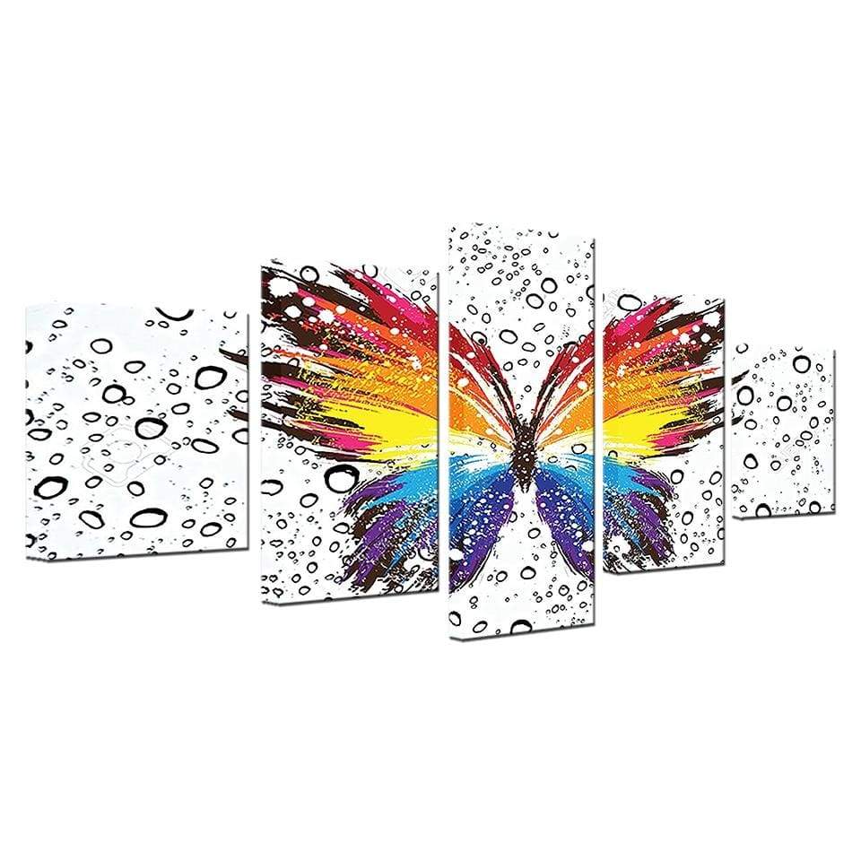 PAPILLON COLORÉ - Toile imprimée sur châssis - Art-Cadre.fr