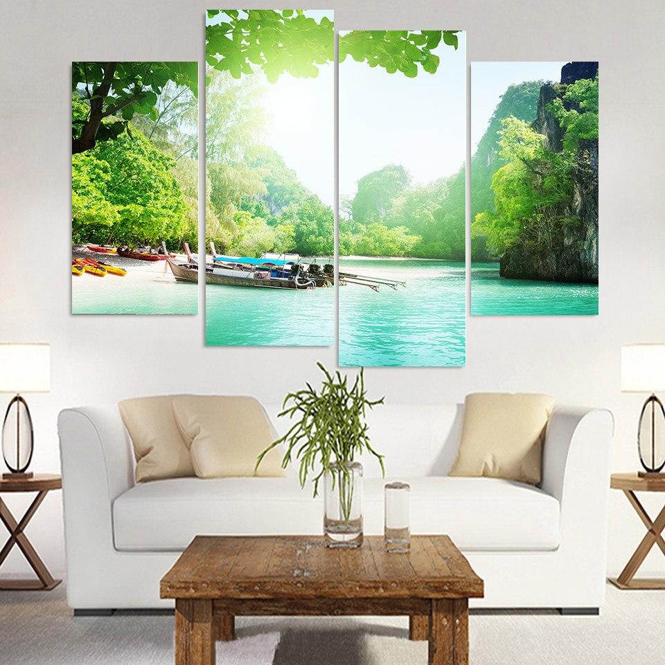 RIVIÈRE EXOTIQUE - Toile imprimée sur châssis - Art-Cadre.fr