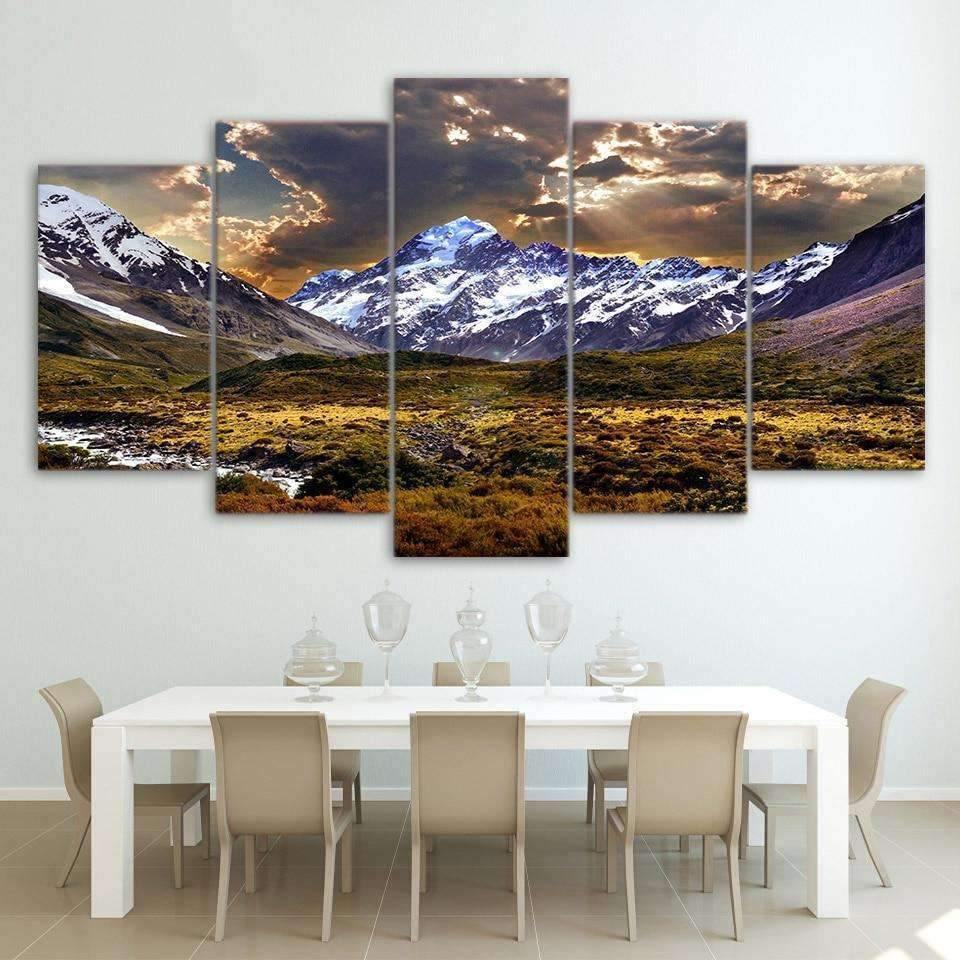 Tableau Aoraki, Nouvelle-Zélande | Décoration murale imprimée sur toile. - Art-Cadre.fr