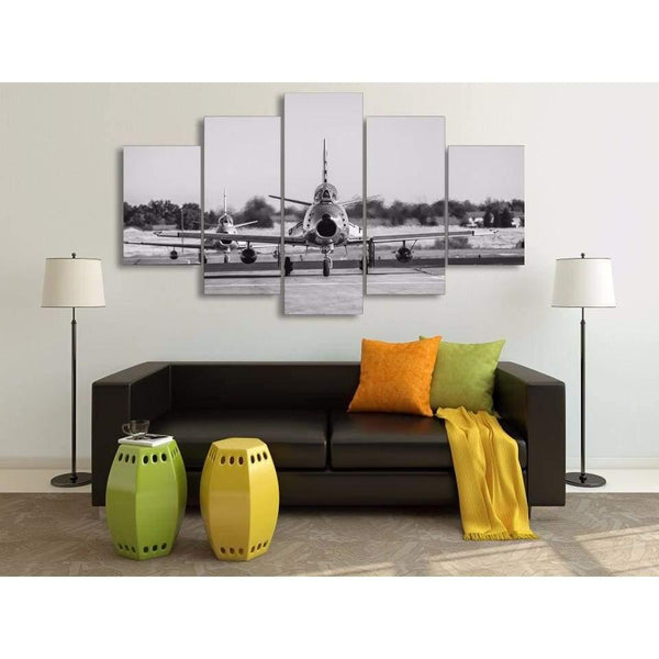 Tableau Sur Toile Avion De Chasse Aviation - Format 50x70 Cm - Décoration Murale