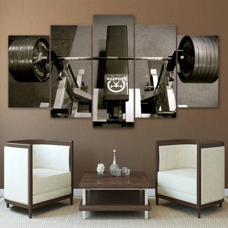 BARRE À DISQUES - Tableau mural sur toile imprimée - Art-Cadre.fr