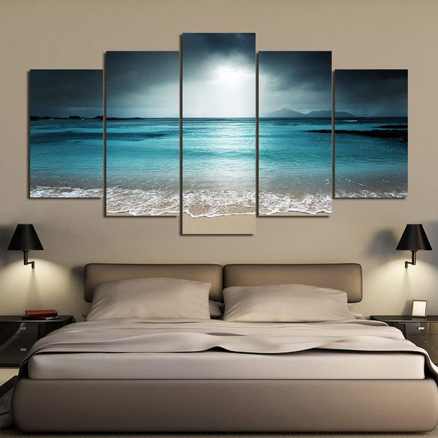 BLEUS DE CIEL ET MER - Tableau mural sur toile imprimée - Art-Cadre.fr