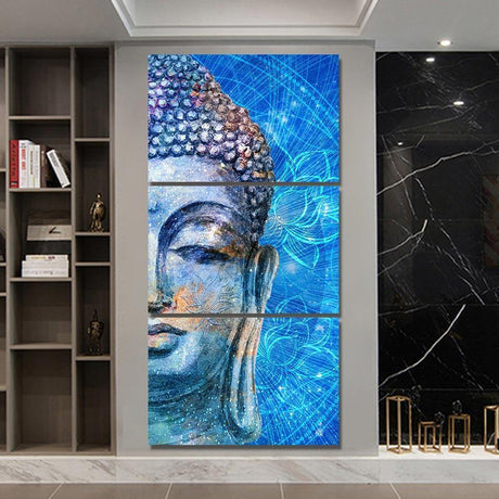 BOUDDHA AZURÉEN - Tableau mural sur toile imprimée - Art-Cadre.fr