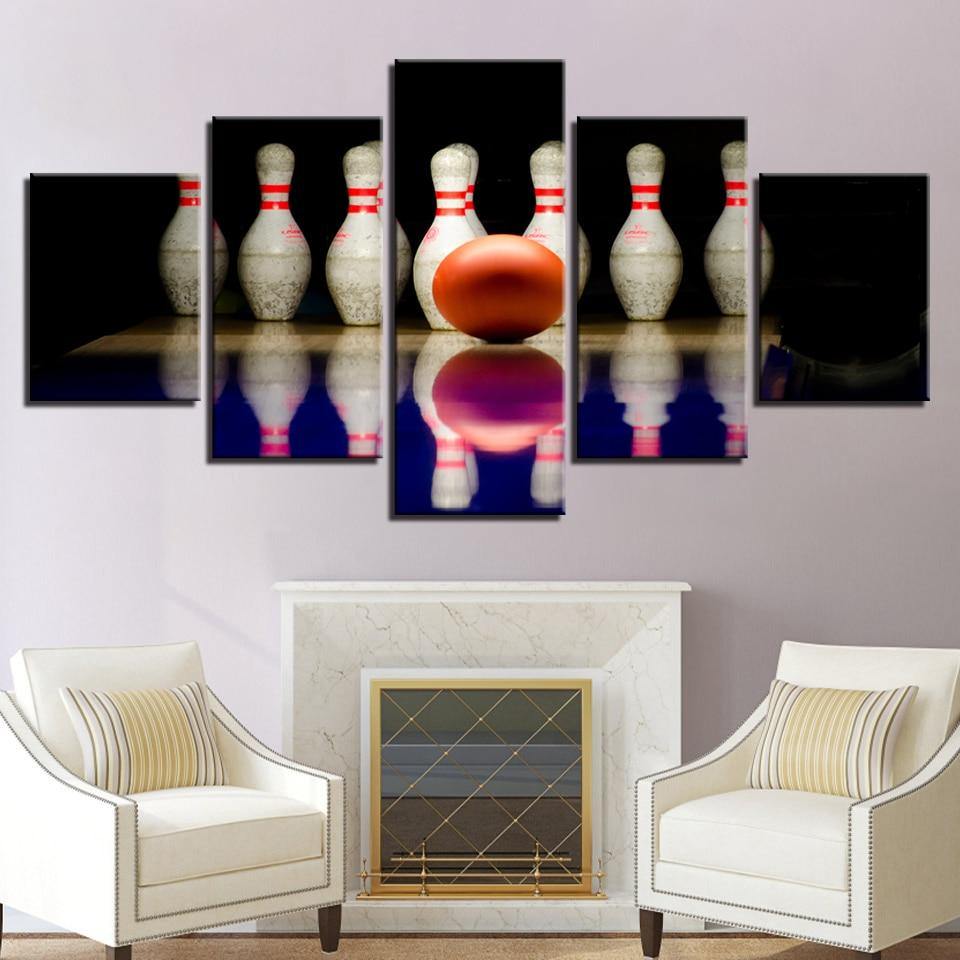 AU BOWLING - Tableau mural sur toile imprimée - Art-Cadre.fr