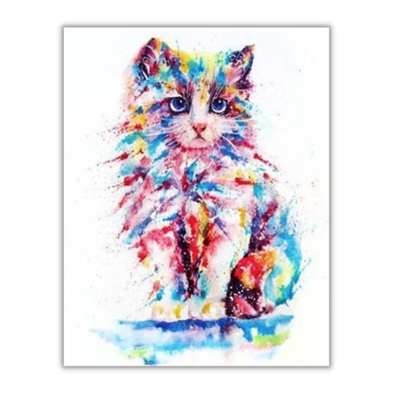 tableau chat coloré