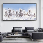 tableau chevaux camargue