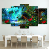 COUPLE DE PAONS - Tableau mural sur toile imprimée - Art-Cadre.fr