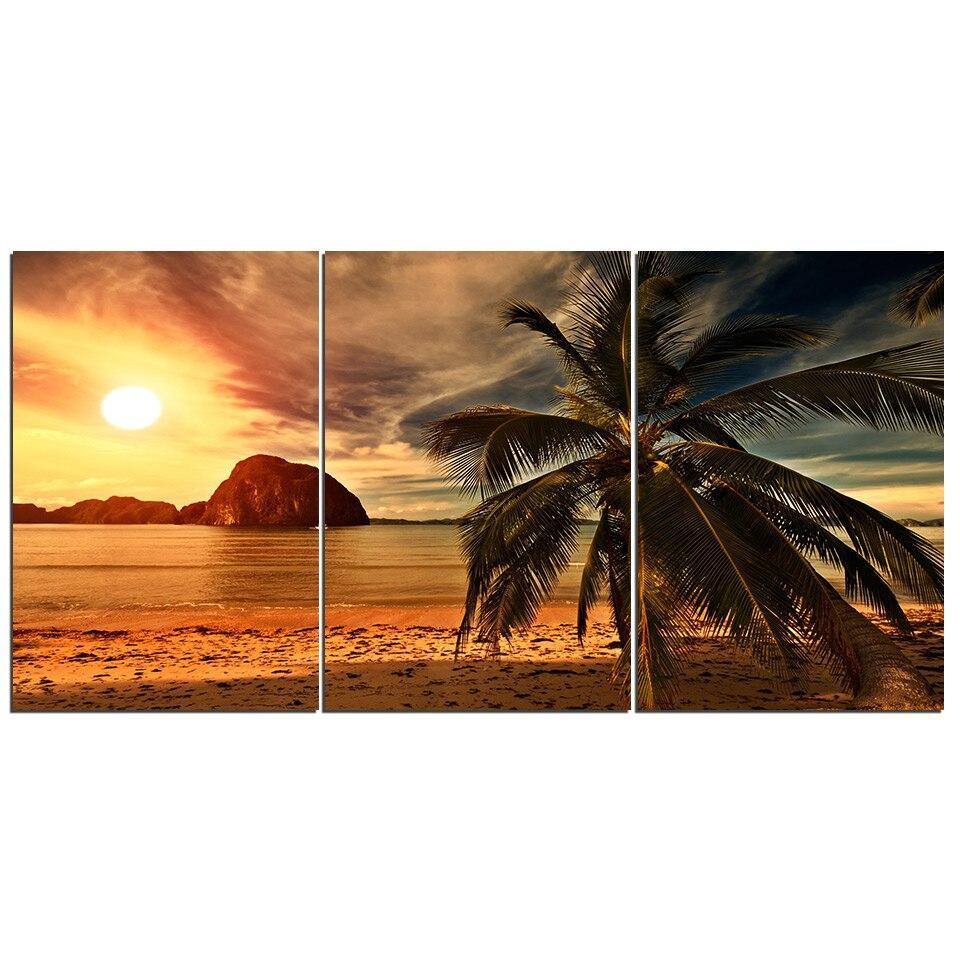 CRÉPUSCULE TROPICAL - Tableau mural sur toile imprimée - Art-Cadre.fr