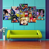 Tableau Dragon Ball Z | Déco murale pour le salon, tableau en 5 parties imprimé sur toile. - Art-Cadre.fr