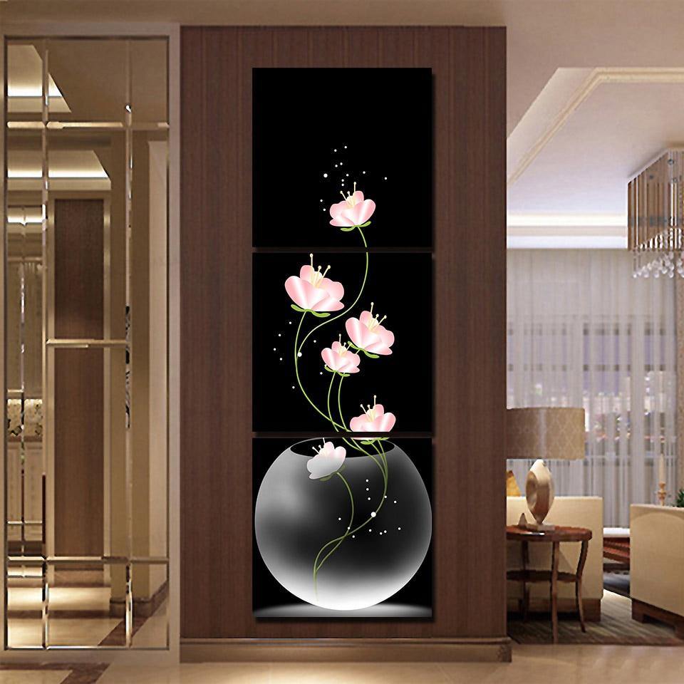 FLEURS LÉGÈRES - Tableau mural sur toile imprimée - Art-Cadre.fr