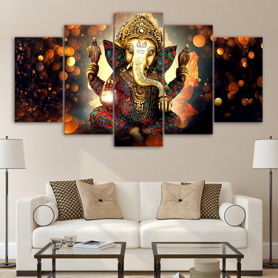 GANESH DORÉ - Tableau mural sur toile imprimée - Art-Cadre.fr