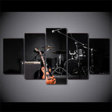 GUITARE ET BATTERIE - Tableau mural sur toile imprimée - Art-Cadre.fr