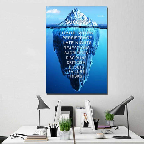 ICEBERG DU SUCCÈS - Tableau mural sur toile imprimée - Art-Cadre.fr