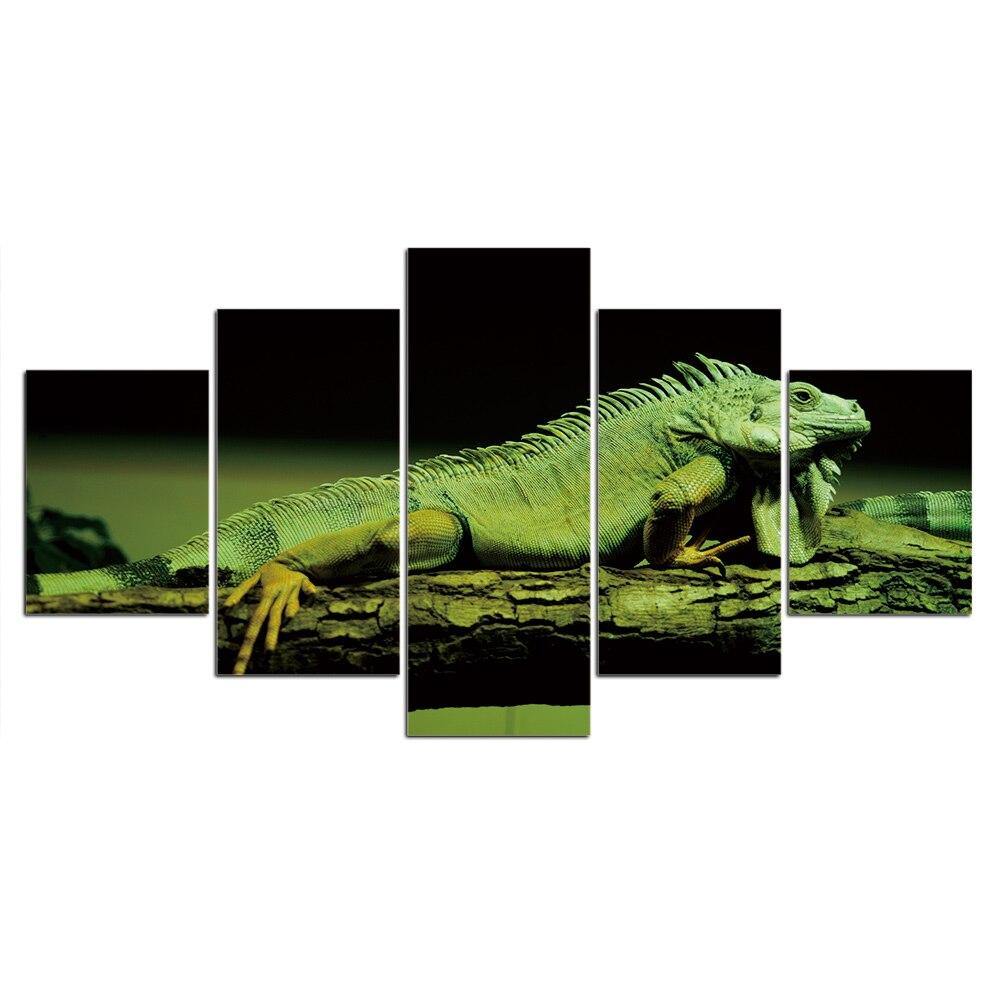 IGUANE VERT - Tableau mural sur toile imprimée - Art-Cadre.fr