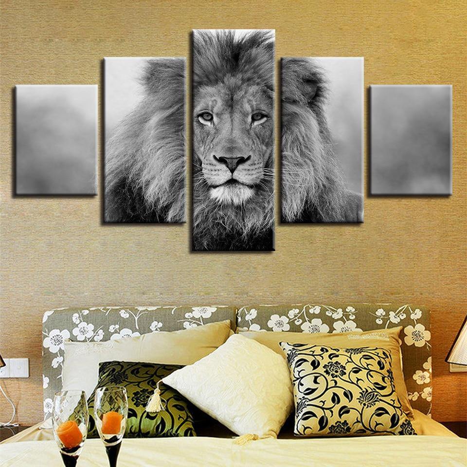 LION, ROI DES ANIMAUX - Tableau mural sur toile imprimée - Art-Cadre.fr