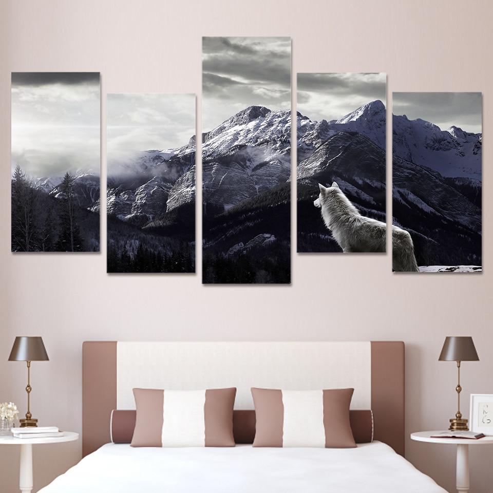 LOUP DES MONTAGNES - Tableau mural sur toile imprimée - Art-Cadre.fr