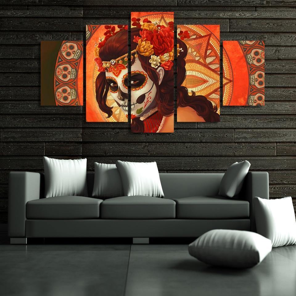 MASQUE PEINT - Tableau mural sur toile imprimée - Art-Cadre.fr