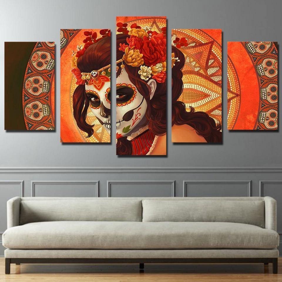 MASQUE PEINT - Tableau mural sur toile imprimée - Art-Cadre.fr