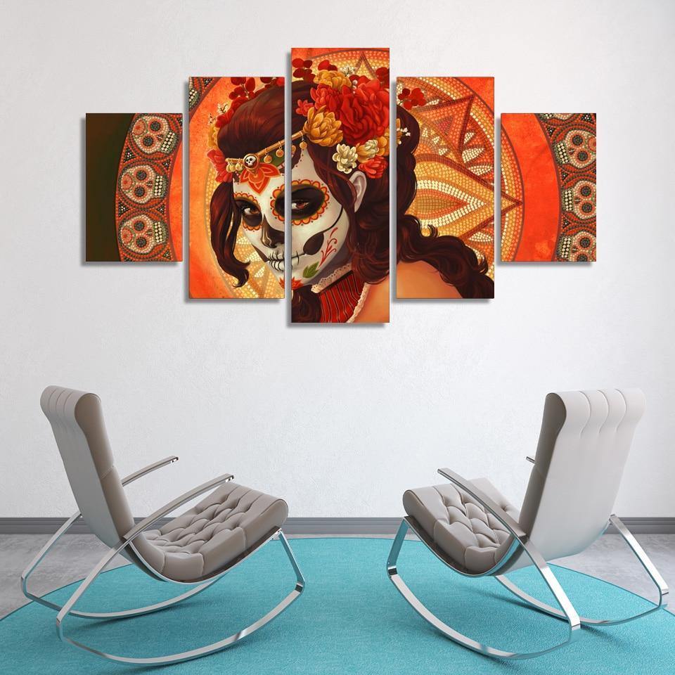MASQUE PEINT - Tableau mural sur toile imprimée - Art-Cadre.fr