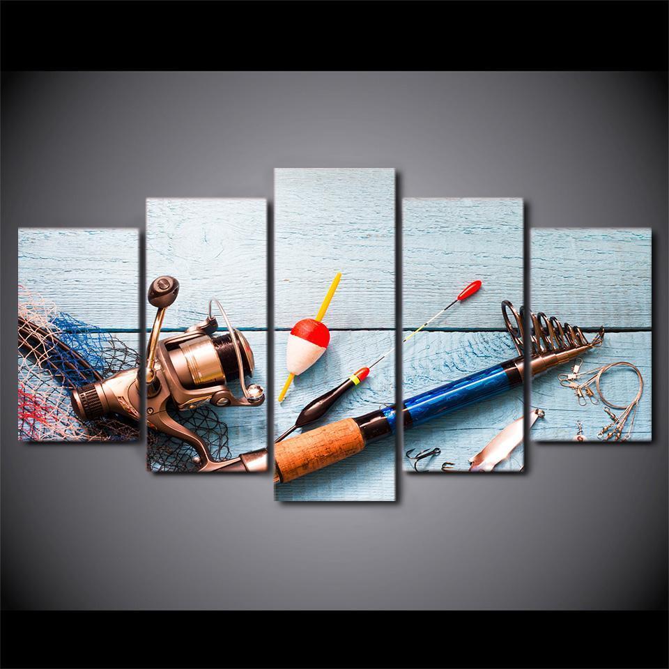 MATÉRIEL DE PÊCHE - Tableau mural sur toile imprimée - Art-Cadre.fr