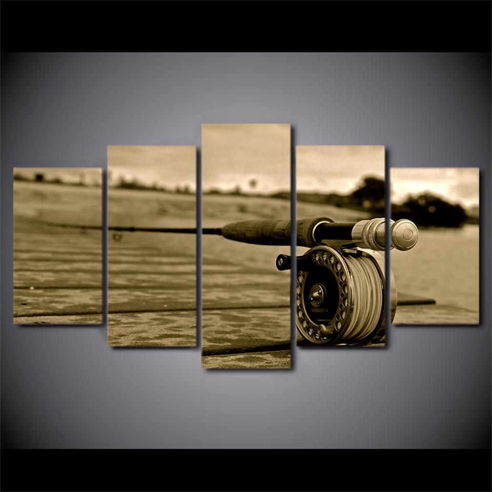 PÊCHE VINTAGE - Tableau mural sur toile imprimée - Art-Cadre.fr