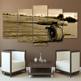 PÊCHE VINTAGE - Tableau mural sur toile imprimée - Art-Cadre.fr