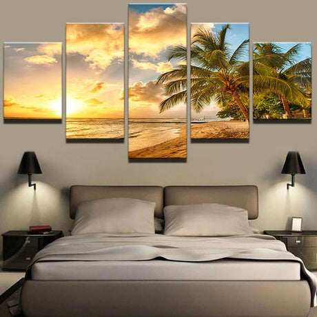 PLAGE TROPICALE - Tableau mural sur toile imprimée - Art-Cadre.fr