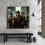 tableau singe mafia salon décoration murale