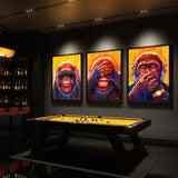 tableau singe moderne cadre mural