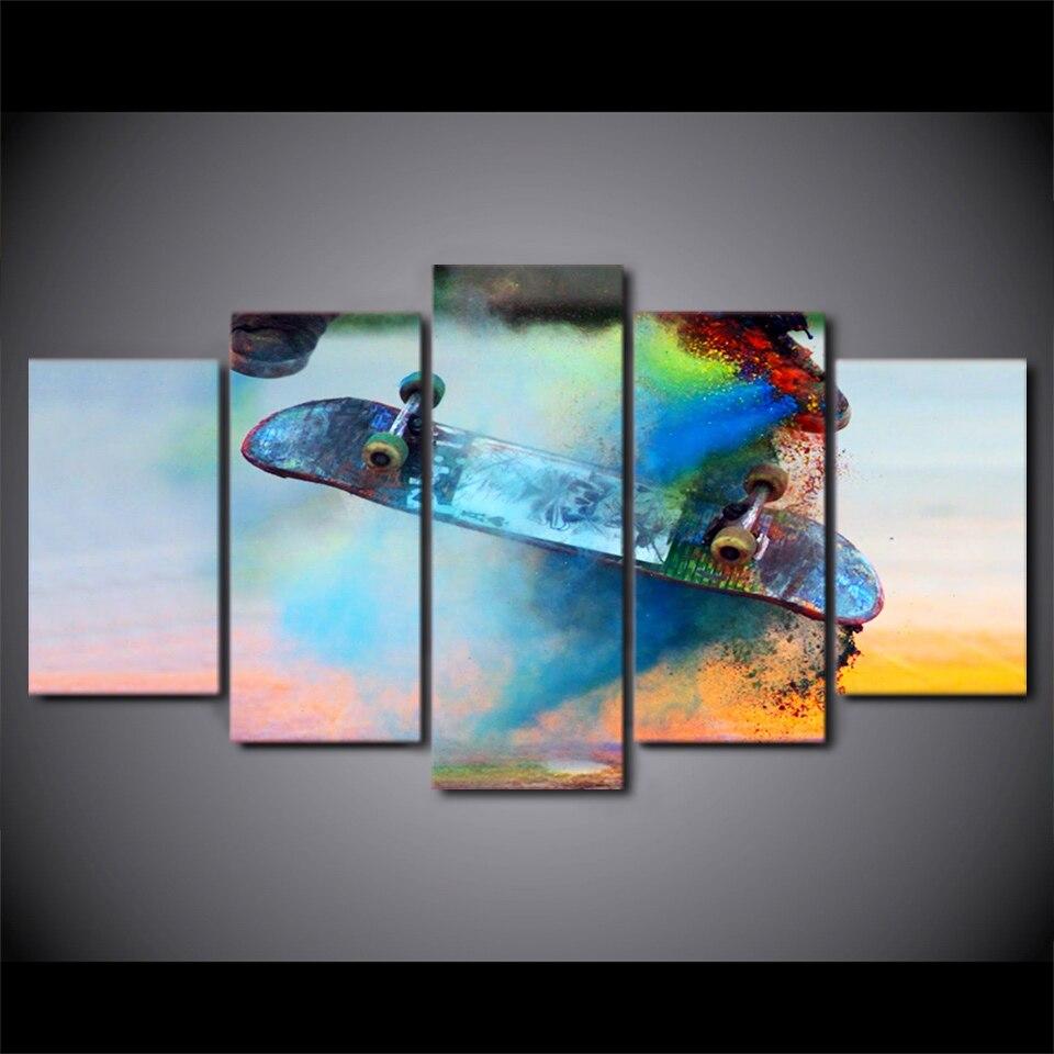 SKATE COLORÉ - Tableau mural sur toile imprimée - Art-Cadre.fr
