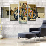 SORTIE DE L’ÉLÉPHANT - Tableau mural sur toile imprimée - Art-Cadre.fr