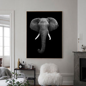tableau tête d'éléphant