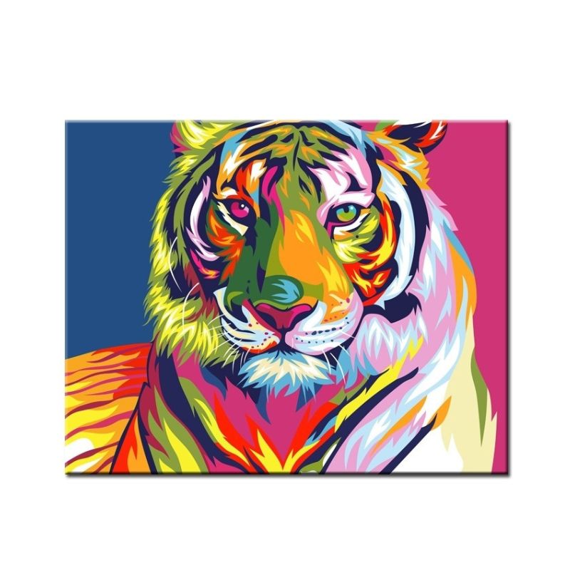 tableau tigre pop art toile