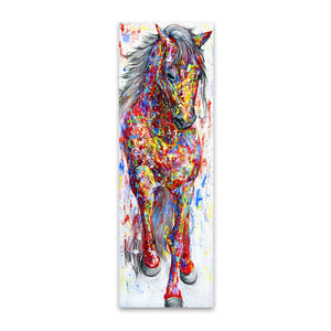 tableau toile cheval coloré